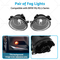 Pair Replacement Clear Fog Lights Lamps Suitable for 2001-2006 BMW E46 3-Series