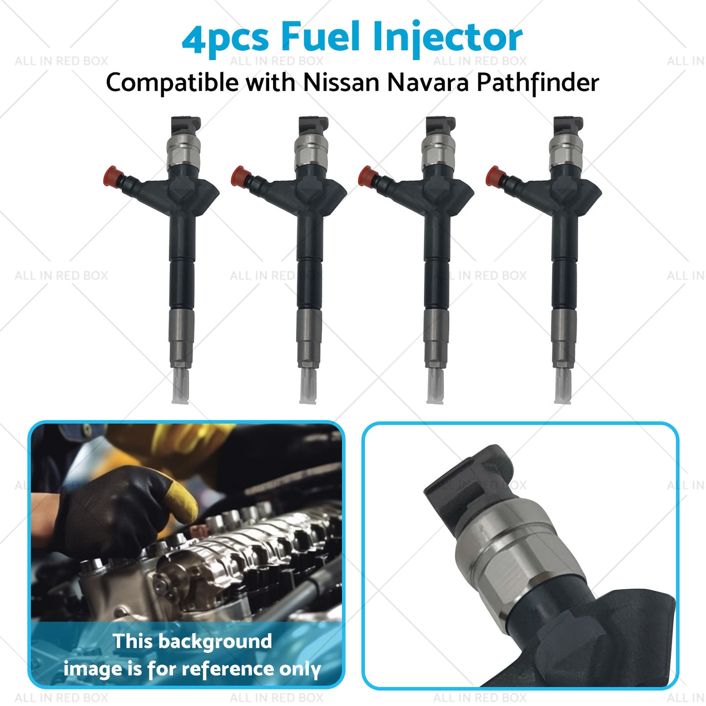 4x 095000-5650 Diesel Injector Suitable for Nissan Navara Pathfinder 095000-5655