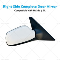 Right Door Mirror Suitable for Mazda 3 BL 2009-2013 NO Indicator Pearl White