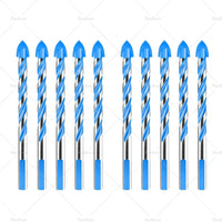 10PCS 6mm Tungsten Carbide Drill Bit Set For Porcelain Tile Concrete Brick Glass