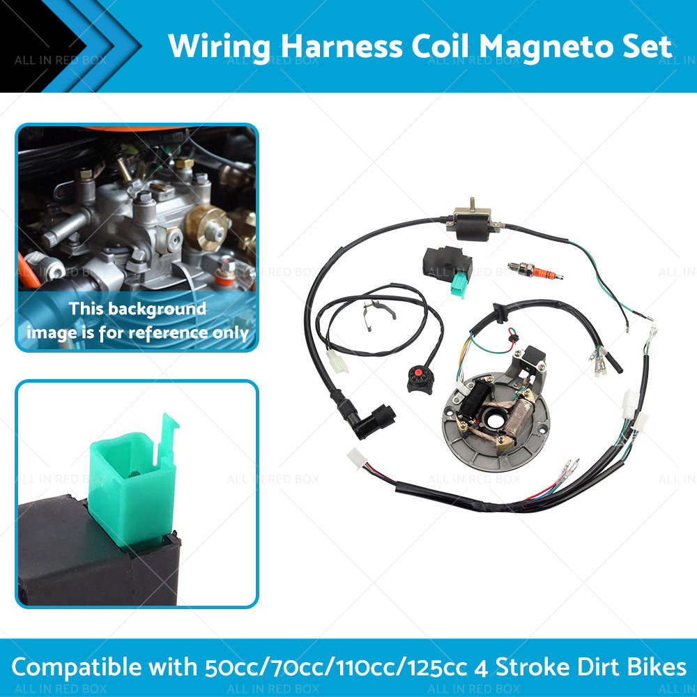 50cc 125cc Wire Harness Wiring Coil Magneto for Dirt Pit Trail Bike