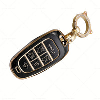 6Button TPU Car Remote Key Fob Cover Suitable ForHyundai Sonata Tucson Santa Fe