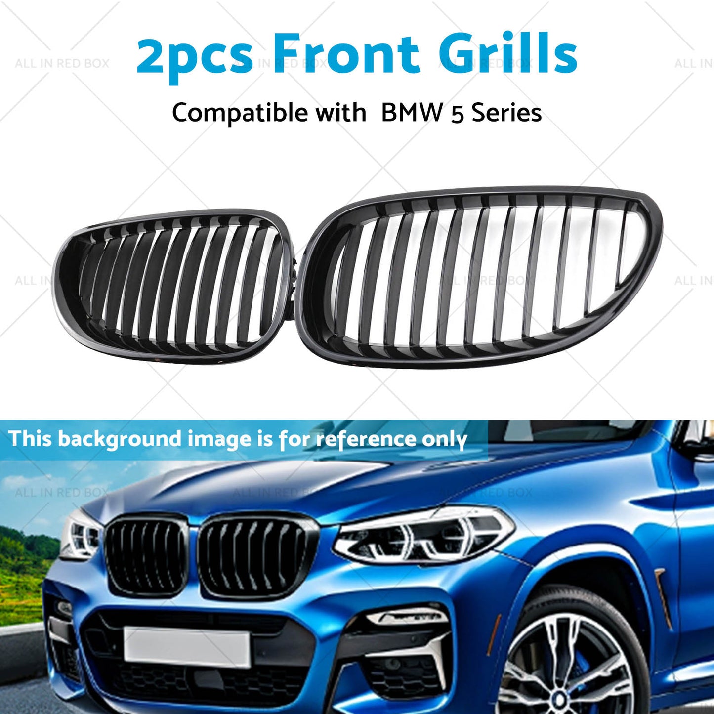 Gloss Black Front Grille Grill Suitable For BMW E60 E61 5 Series 2003-2010