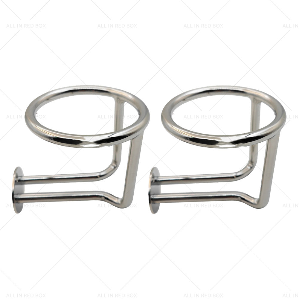 2X Marine Stainless Steel Ring Drink Cup Holder for Car  Boat Yacht Truck RV