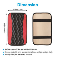 Universal Car Armrest Cushion Cover Center Console Box Pad Protector PU Leather