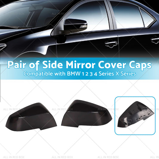 Pair Side Mirror Caps Cover Suitable for BMW F20 F21 F22 F30 Series 1 2 3 4