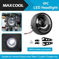 Motorcycle 6. 5inch LED Headlight Spiral Side Mount Bracket Suitable For Cafe Racer