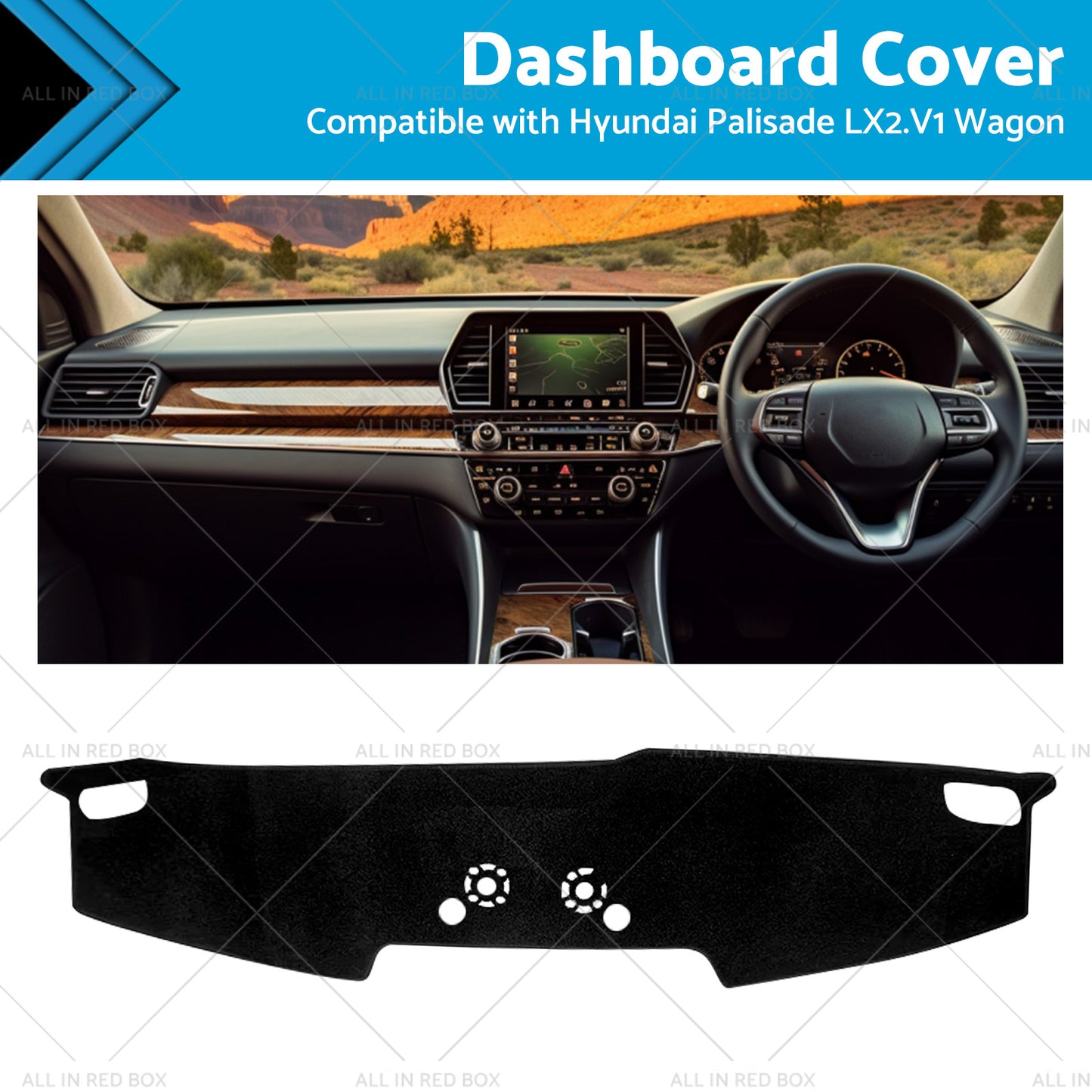 Non-Slip Dash Mat SuitableFor Hyundai Palisade Wagon NO HEADS UP DISPLAY 2020-23