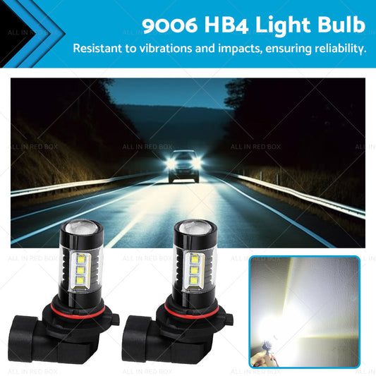 2x 9006 HB4 LED Car Fog Light Headlight Bulb Lamps 6500K White 80W