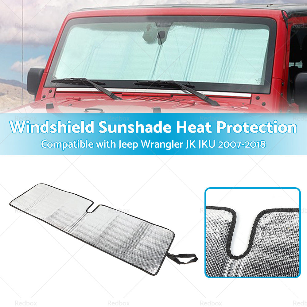 Windshield Sunshade Heat Protection Suitable For Jeep Wrangler JK JKU 2007-2018