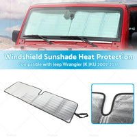 Windshield Sunshade Heat Protection Suitable For Jeep Wrangler JK JKU 2007-2018