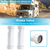 2Pcs Set Waterless Self Sealing Waste Valve Inline Trap Bath Basin Caravan RV