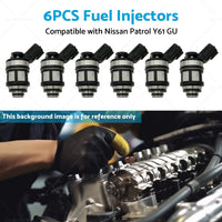 6PCS Fuel Injectors Suitable for Nissan Patrol GU Y61 4. 5L 1997-2001 16600-38Y10