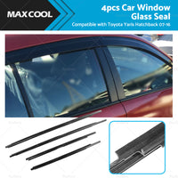 4PCS Window Glass Seal Weatherstrip Suitable For Toyota Yaris Hatchback 07-16