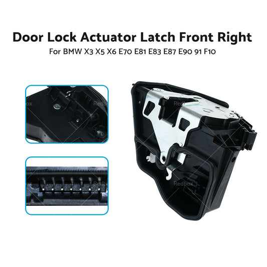 Door Lock Actuator Latch Front Right Suitable For BMW X3 X5 X6 E70 E81 E83 E87 E90 91 F10