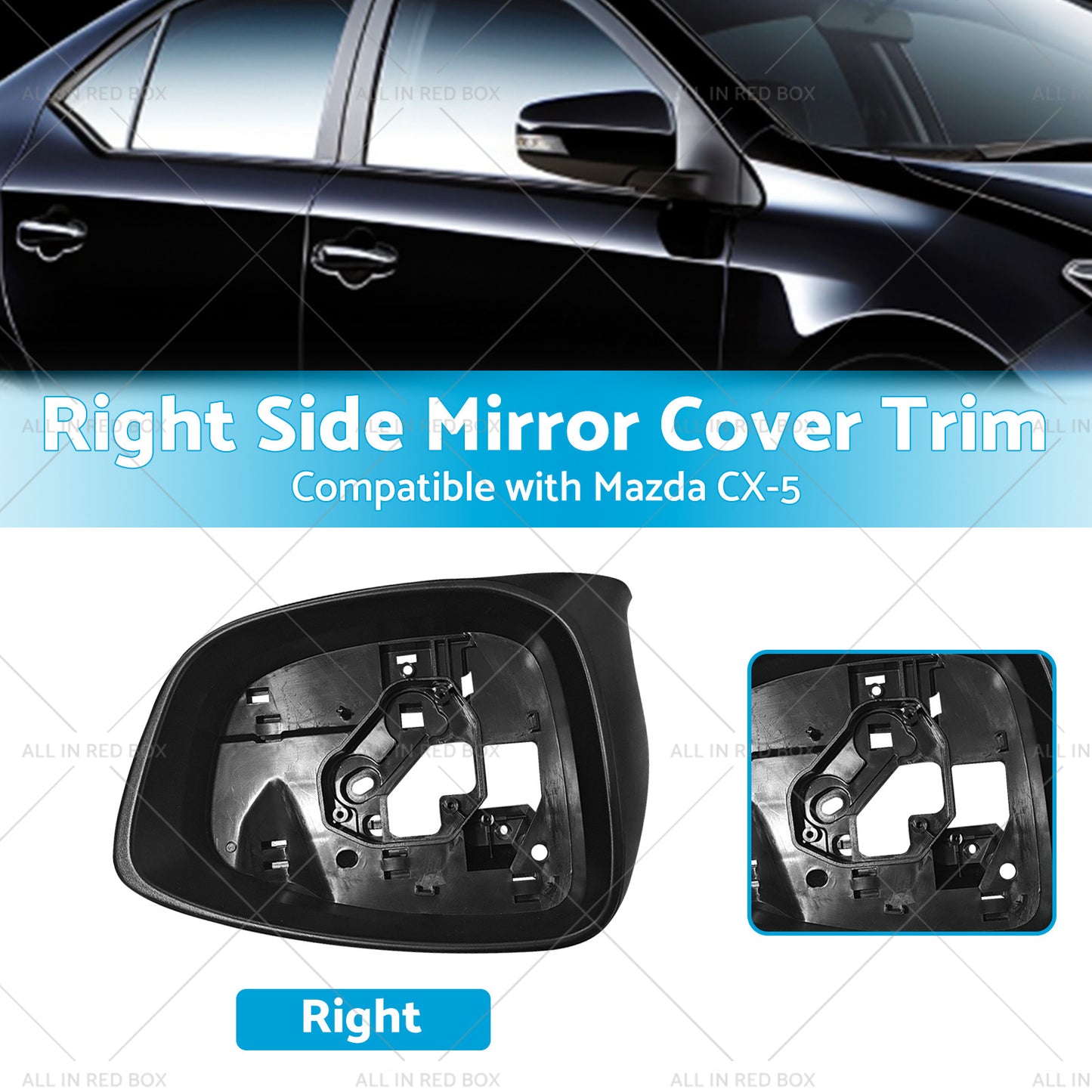 Right Side Mirror Cover Trim Frame Suitable for Mazda CX5 CX-5 KE 02 12-11 14 RH