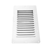 2 x Stainless Steel Rectangular 14 Louvre Air Vent, Caravan, Boat, Wall Eave