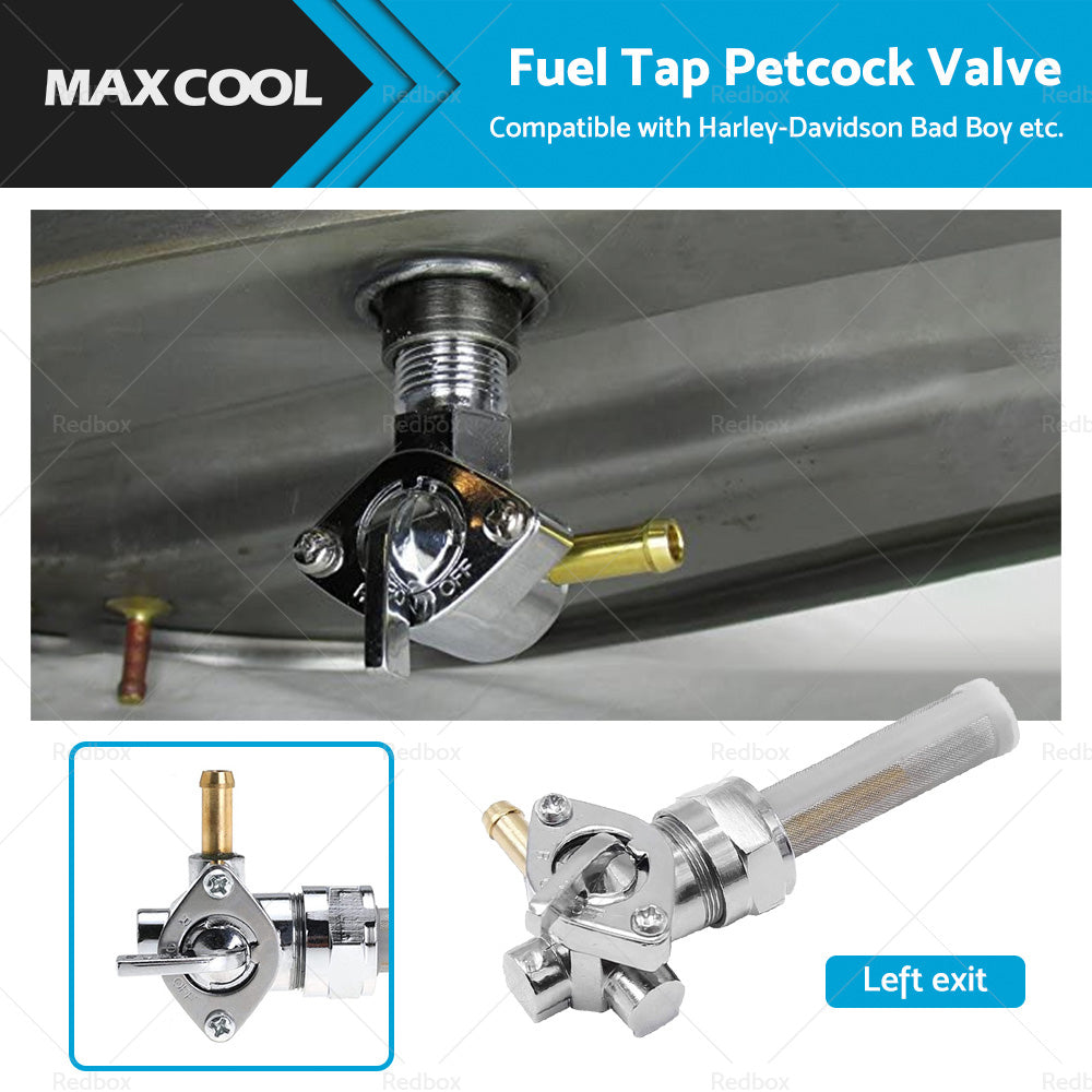 22mm Fuel Tap Petcock Valve Left Outlet Suitable For Bad Boy Blackline