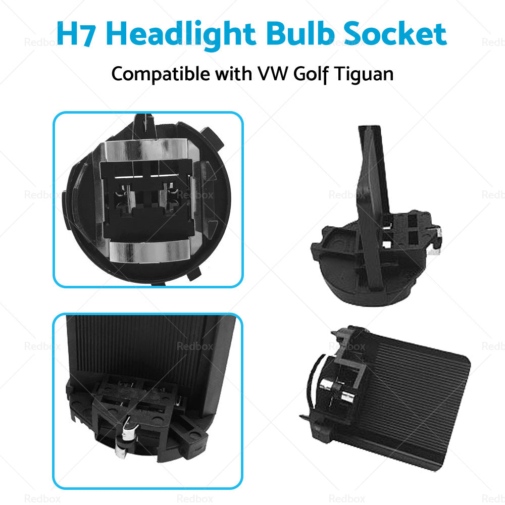 H7 Headlight Bulb Socket Retainer Holder Adapter Suitable For VW Golf Tiguan