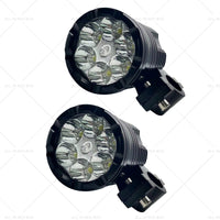 2x LED Headlight Lights Motorcycle Waterproof Driving Fog Spotlight Lamp