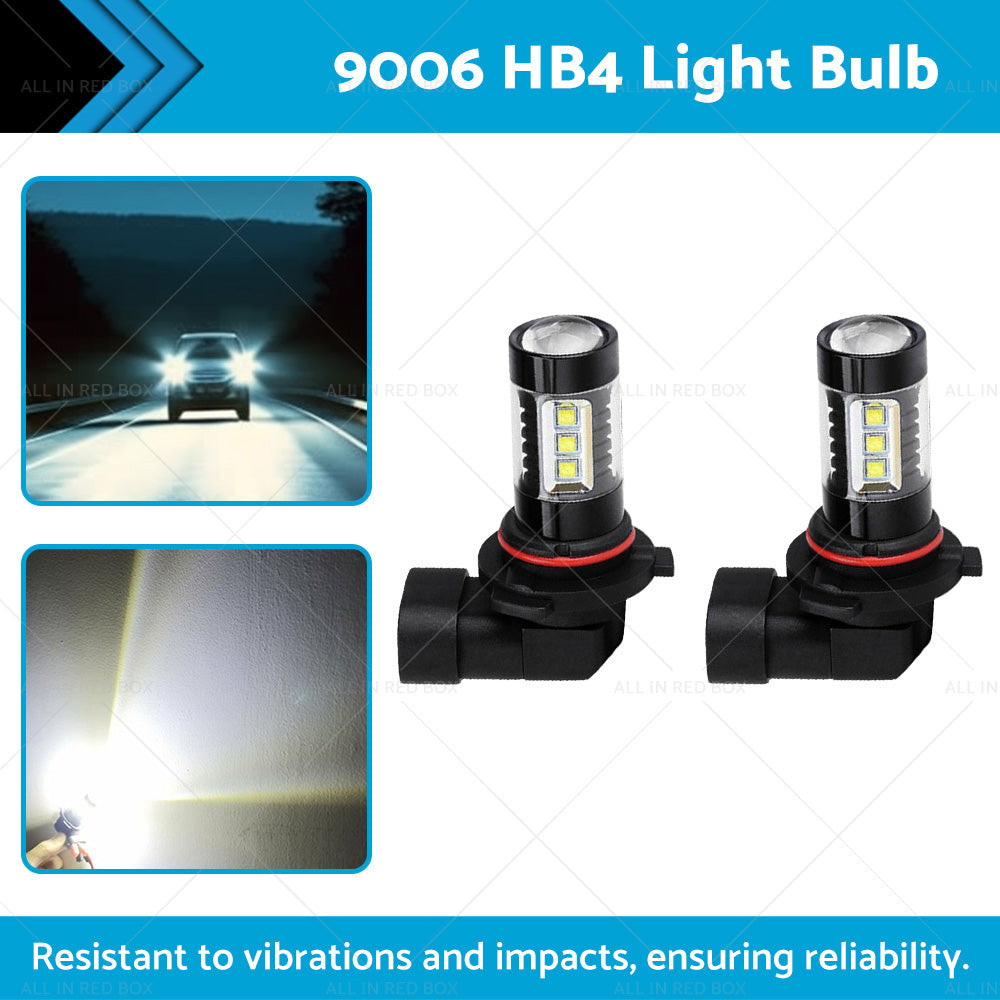 2x 9006 HB4 LED Car Fog Light Headlight Bulb Lamps 6500K White 80W