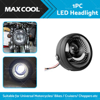 Motorcycle 6. 5inch LED Headlight DRL Hi Lo Running Light Suitable For Cafe Racer