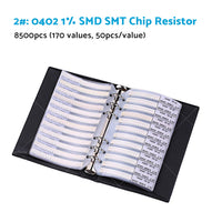 1x 0201/0402/0603/0805/1206 SMD/SMT Capacitor Chip Resistor Samples Book Kit