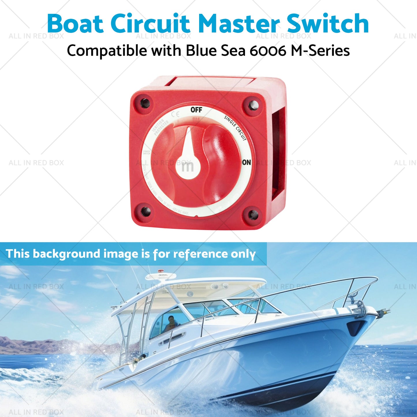 {{ Boat Circuit Master Switch Suitable for Blue Sea 6006 M-Series Battery On Off }} - Buy Car Parts Online at {{ Kaka Auto Parts }}.