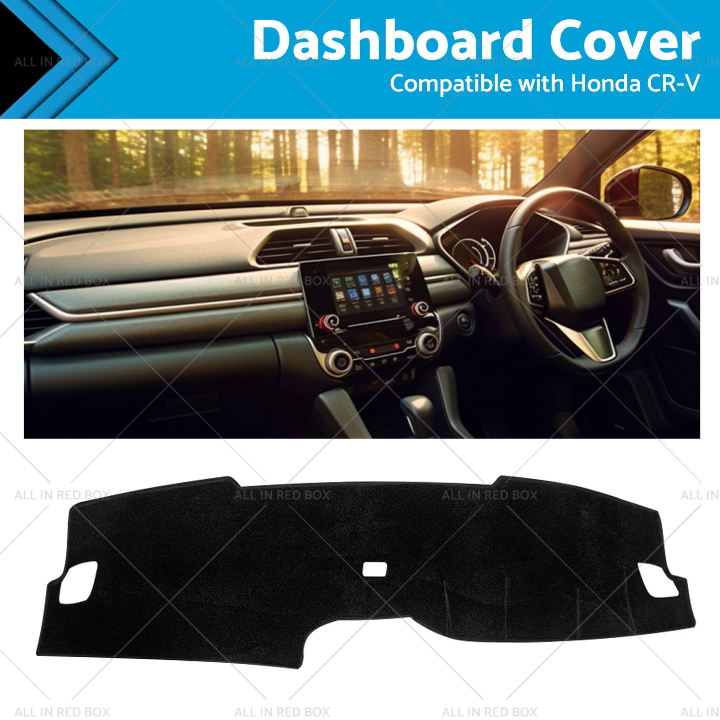 Dashboard Cover Pad Carpet Dash Mat Suitable for Honda CR-V CRV 2023 Without HUD