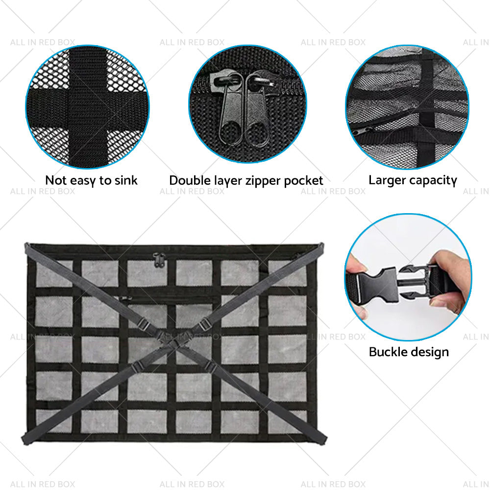 Universal Car Ceiling Storage Net Car Roof Cargo Net Mesh Storage Bag Campervan