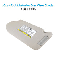 Right Interior Sun Visor Shade Grey Fit For Nissan Pathfinder 13-18 R52 Wagon