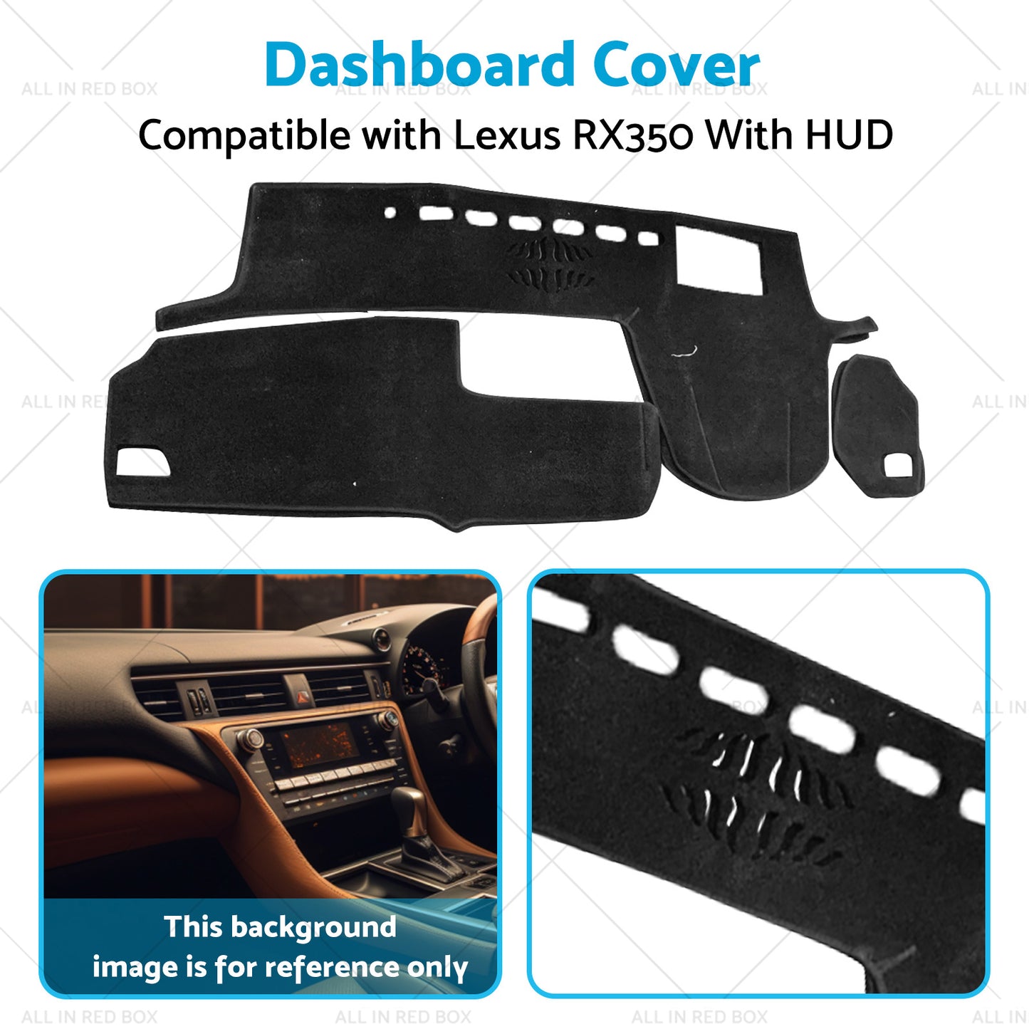 Non-Slip Dash Mat Suitable For Lexus RX RX350 2016-2020 With HUD Dashboard Cover