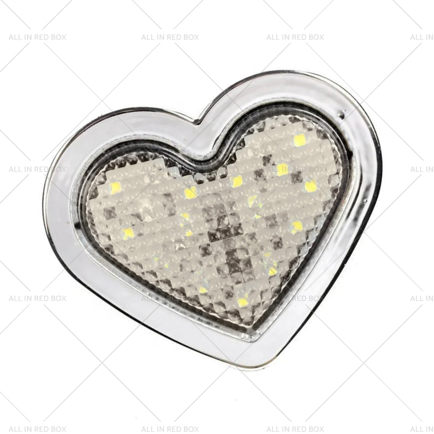 {{ Heart Pair 12V LED Side Marker Indicators Clear Flash White }} - Buy Car Parts Online at {{ Kaka Auto Parts }}.