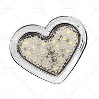 {{ Heart Pair 12V LED Side Marker Indicators Clear Flash White }} - Buy Car Parts Online at {{ Kaka Auto Parts }}.