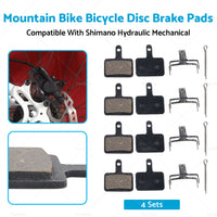 4-Pairs Mountain Bike Disc Brake Pads Suitable For Shimano Hydraulic Mechanical