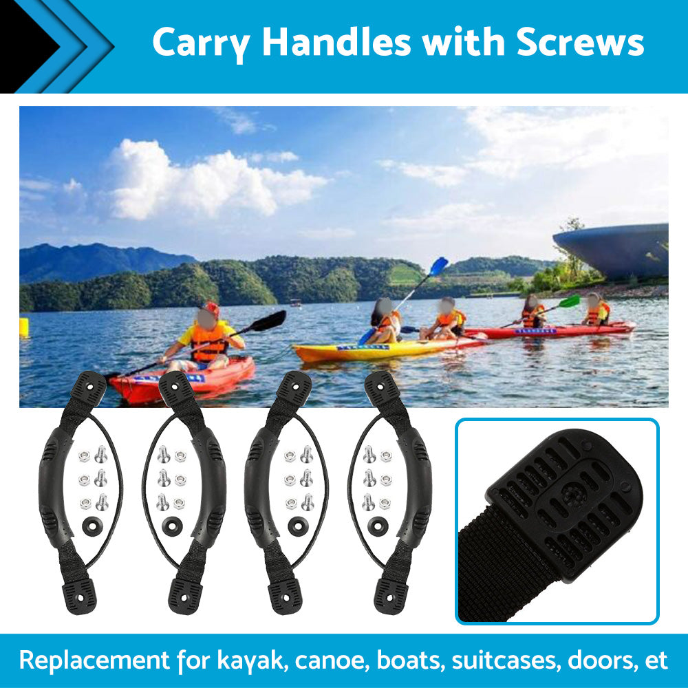 4x Carry Handles with Screws For Kayak Canoe Boat Side Mount Carry Replacement