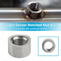 1PCS O2 Oxygen Sensor Curve Notched Nut Bung 304 Stainless Steel M18 X 1. 5