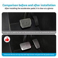 Foot Pedals Aluminum Pads Cover Accessories Suitable for Tesla Model Y Model 3