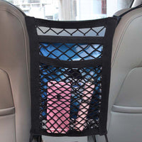 3PCS Car Truck Seat Mesh Tidy Storage Net Bag Organizer Holder Multi-Pocket