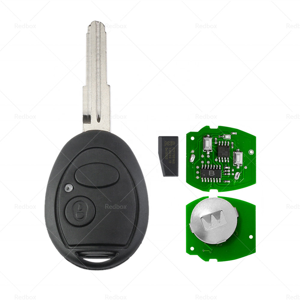 2 Button Remote Key Fob 433MHz ID73 Suitable For Land Rover Discovery 2 99-04