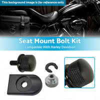 Seat Bolt Tab Screw Mount Nut Cover Kit Suitable for Harley Davidson 1996-2020