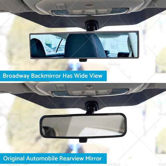 300mm Car Rear View Mirror Large Vision Convex Clear Lens Wide Angle Anti Glare