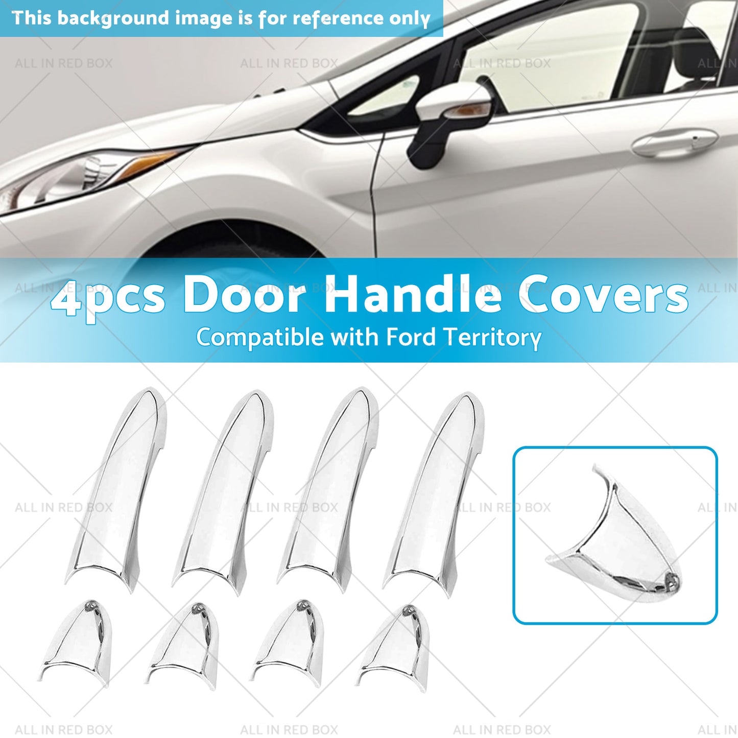 4X Chrome Handle Cover Suitable For Ford Territory 2004-2018 Model