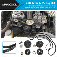 Belt Idler  and  Pulley Kit Fit For Holden Commodore VT VX VU VY VZ V8 LS1 LS2 GEN3