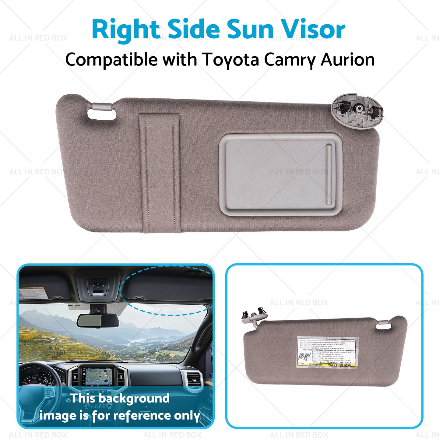 74310-06750-E0 Right Side Sun Visor Suitablefor Toyota Camry Aurion 07-11