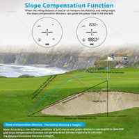 1200M Laser Golf Range Finder Slope on or off LCD Display Screen Vibration