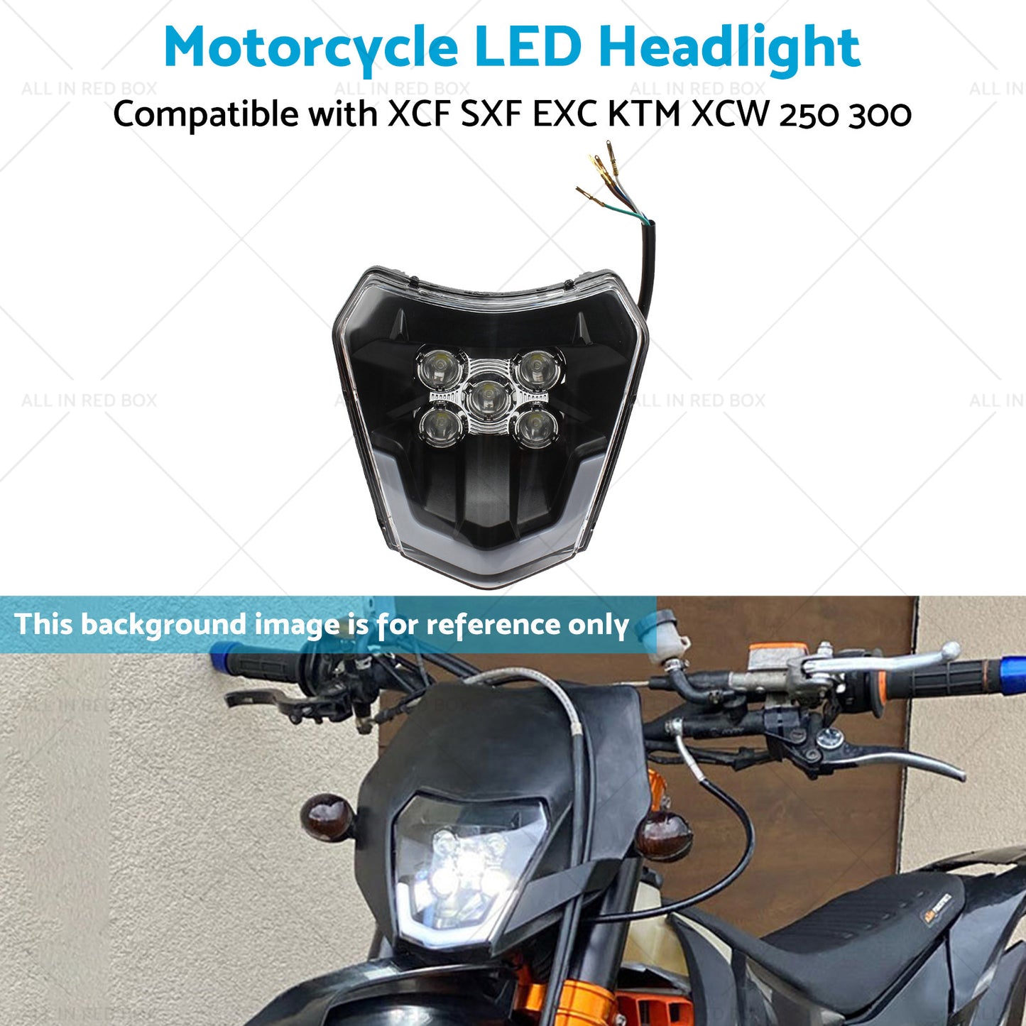 Motorcycle LED Headlight Suitable For XCF SXF EXC KTM XCW 250 300 350 450 500