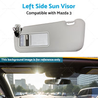 BBM2-69-320C-75 Left Side Sun Visor Suitable for 10-13 Mazda 3 Hatchback