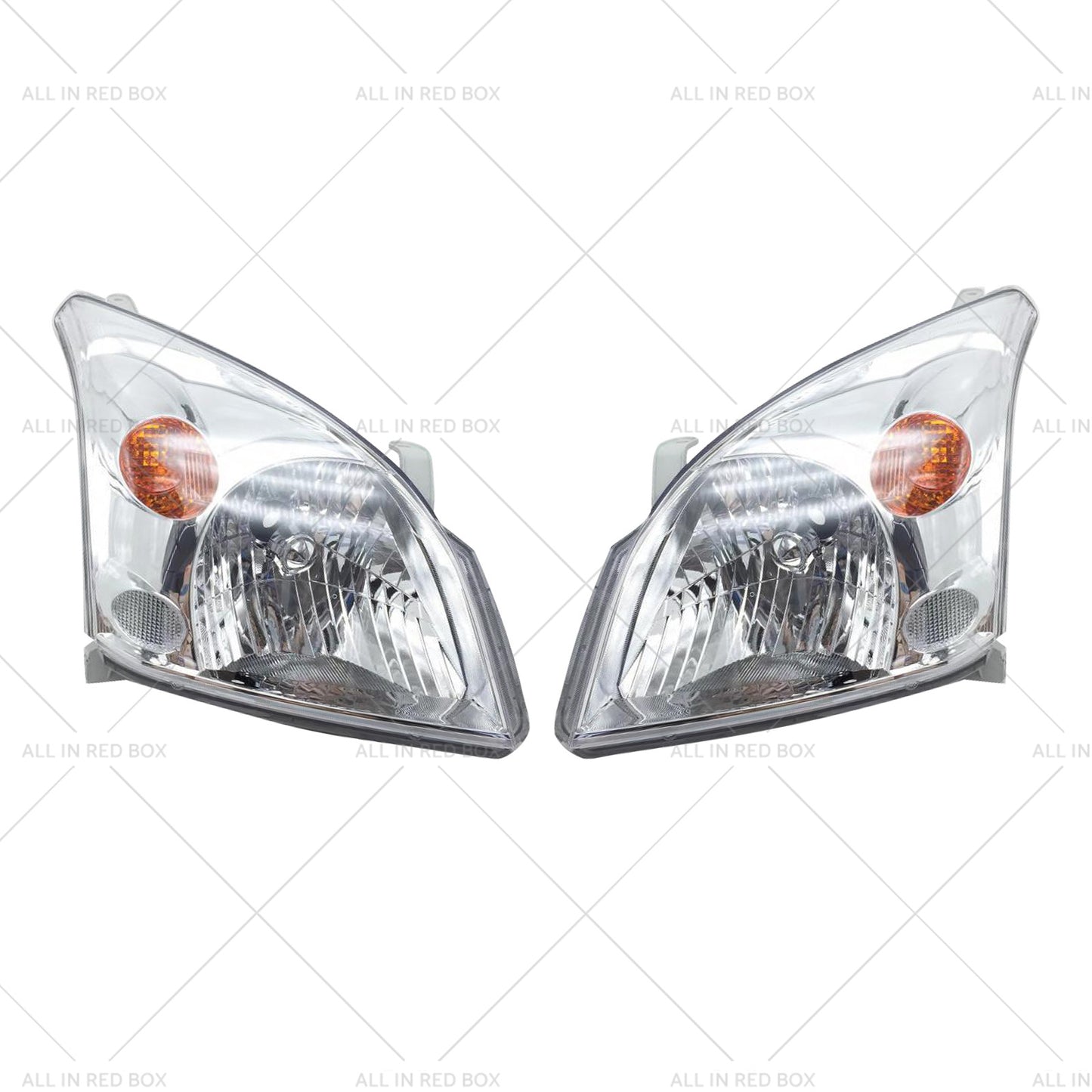 Chrome Pair Headlights Suitable for Toyota Landcruiser Prado 120 Series 02-09