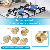 LPG Gas Jet Set Burner Gas Hob LPG Conversion Kit Jets Nozzles Propane Injectors